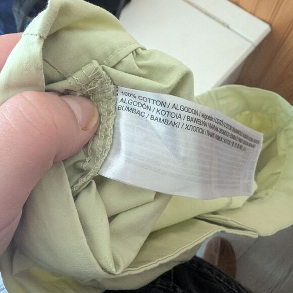 Mango MNG Light Green Pastel Button Down‎ Midi Skirt Size Large - Picture 5 of 7